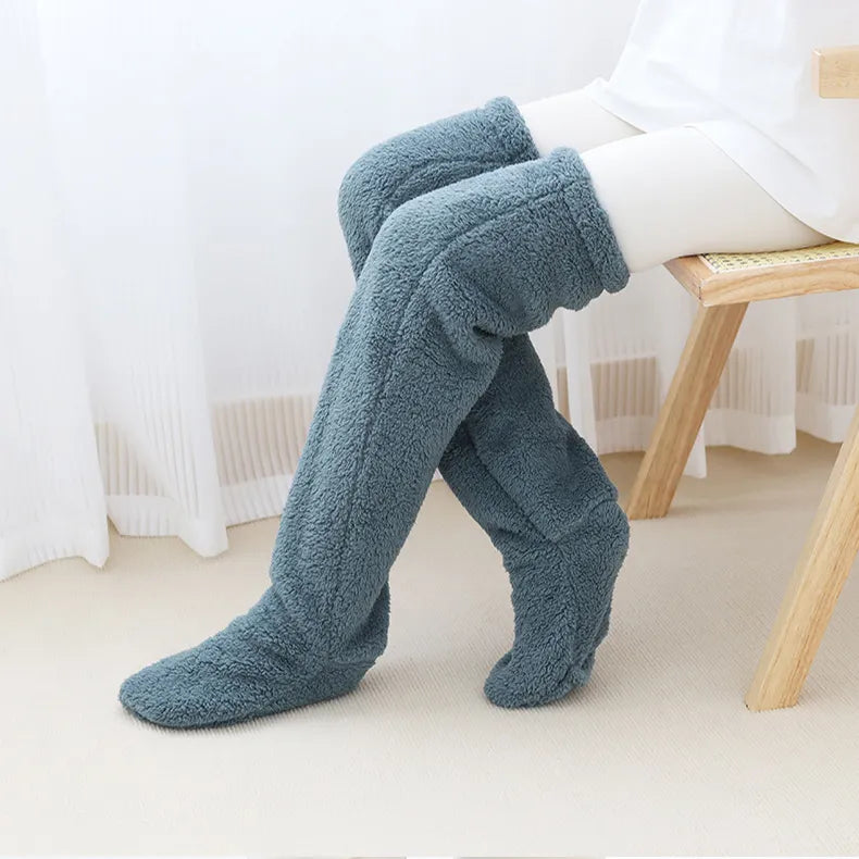 Chaussettes Sock™ en action, gardant les pieds au chaud toute la journée.