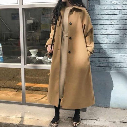 Sophie | Manteau Long en Laine Coupe Ample pour une Élégance Automnale Féminine lunnav