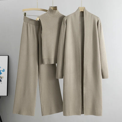 Amélie | Ensemble Tricot Femme 3 Pièces Élégance et Confort