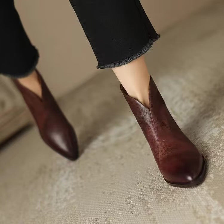 Chloé™ | Bottines de luxe à talon bas — Élégance urbaine & confort quotidien